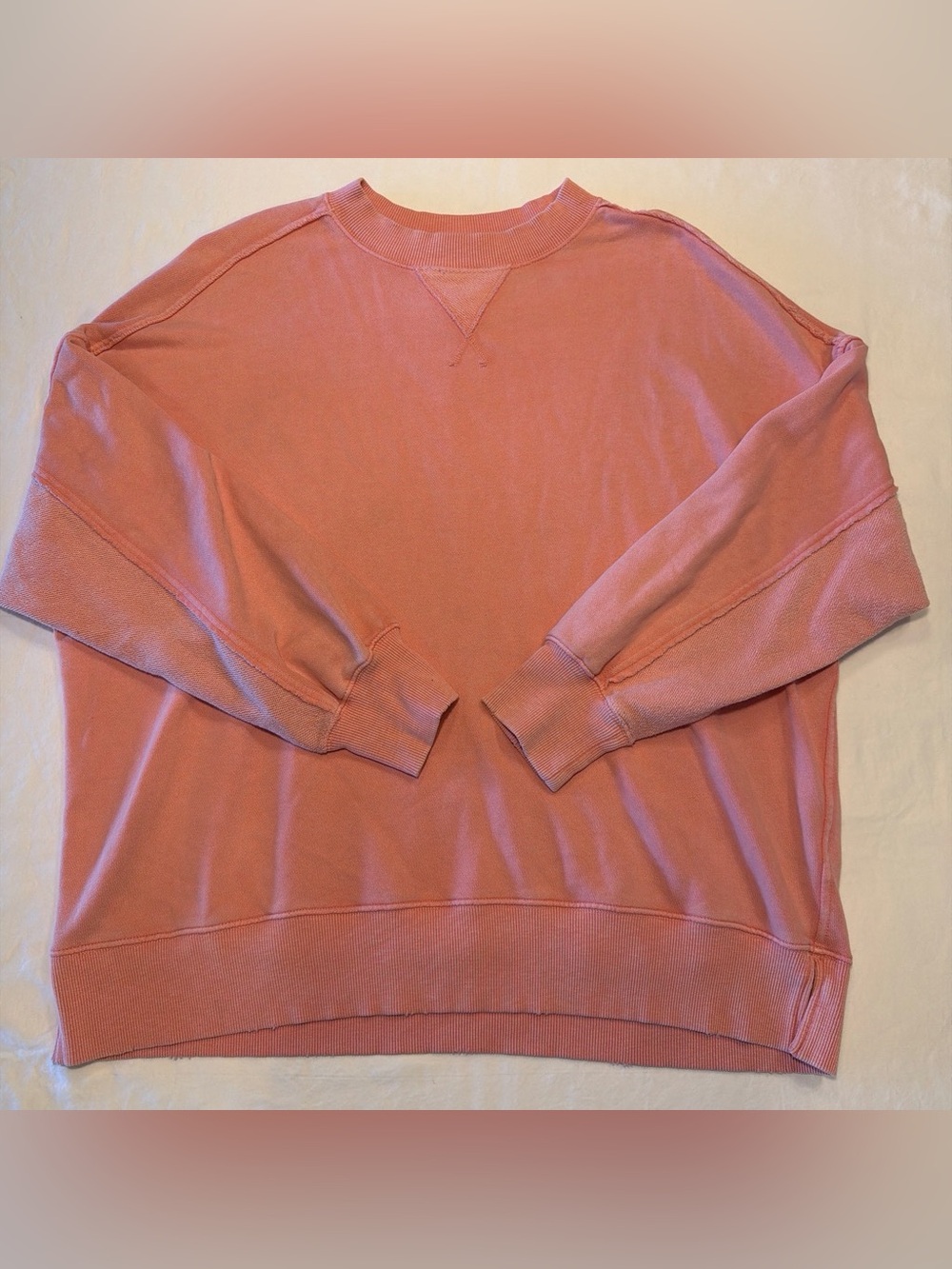 aerie Coral Pink Crewneck Sweatshirt